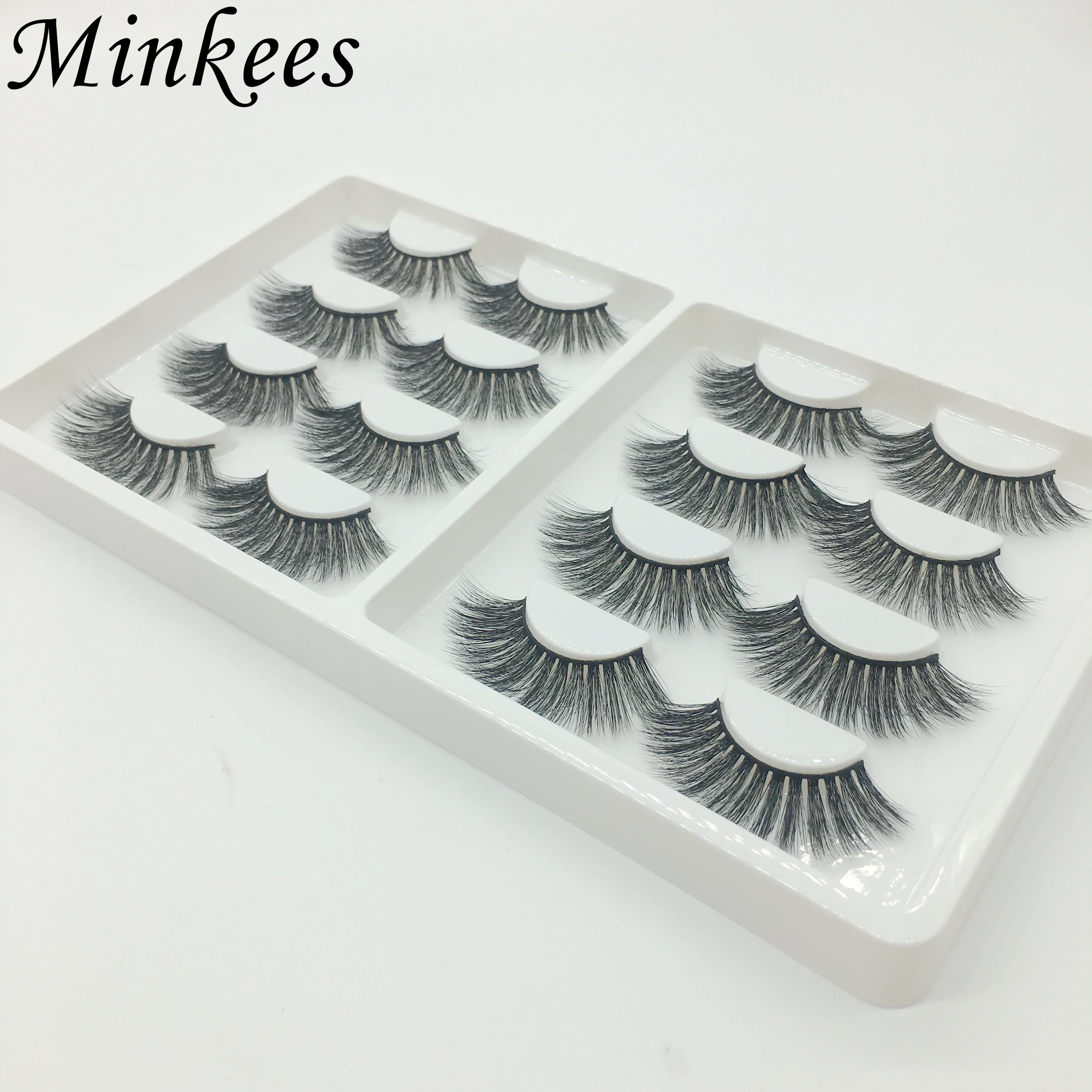 

3D Faux Mink False Eyelashes 1Pair 5Pairs 8Pairs Handmade Cruelty Free Wispy Strip False Lashes Wholesale Natural Long Minkees