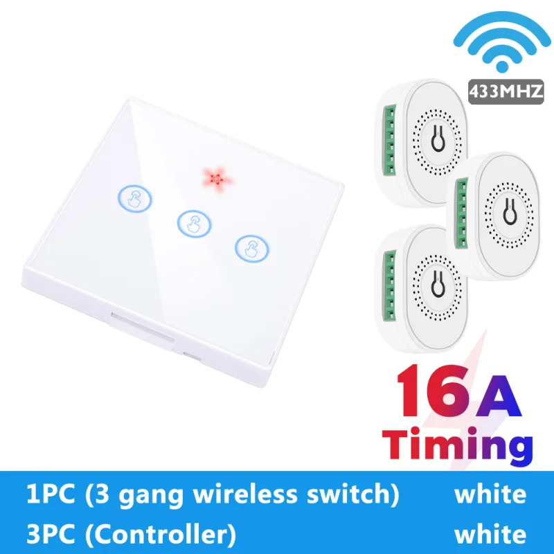Mini 16A Smart Home Touch Switch Light Wireless 433Mhz Module Switch Support 2/3/Way Timing Remote Control Led Lamp On Off
Mini 16A Smart Home Touch Switch Light Wireless 433Mhz Module Switch Support 2/3/Way Timing Remote Control Led Lamp On Off