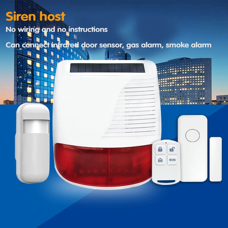 Solar Siren Wireless Sound and Light Alarm Outdoor Energy-Saving Wall-Mounted Automatic Charging Siren Light
Solar Siren Wireless Sound and Light Alarm Outdoor Energy-Saving Wall-Mounted Automatic Charging Siren Light