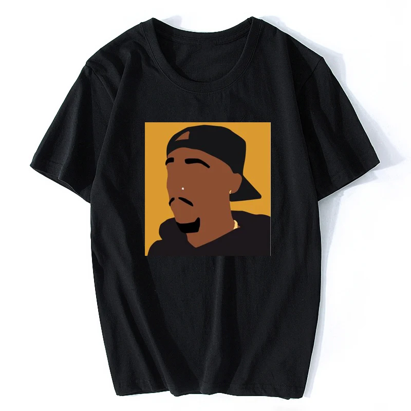 Футболка Tupac Shakur 2Pac футболка с принтом в стиле хип хоп Базовая короткими рукавами