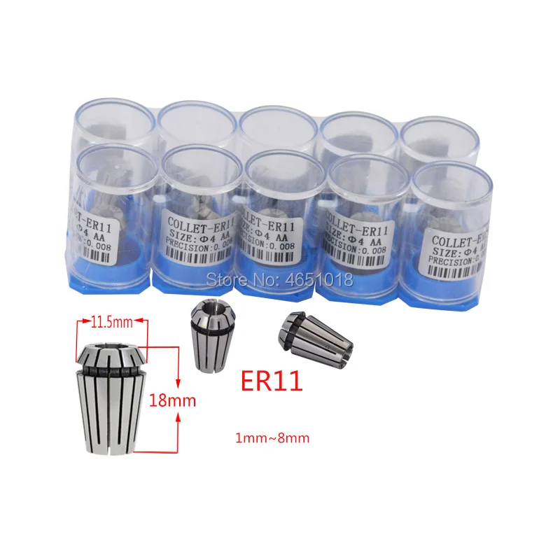1pcs ER11high Precision 0.008 Spring Collet CNC Milling Lathe Tool ER11 Spring Collet Chuck 1mm 2mm 3mm 3.175mm 4mm 6mm 8mm 5mm
1pcs ER11high Precision 0.008 Spring Collet CNC Milling Lathe Tool ER11 Spring Collet Chuck 1mm 2mm 3mm 3.175mm 4mm 6mm 8mm 5mm