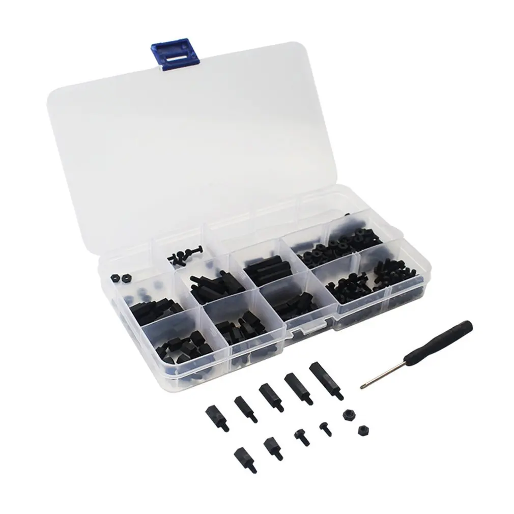 210Pcs/Set M3 M2.5 Nylon Screw Nut Stand-off Plastic Parts Plastic Standoff Set for Raspberry Pi 3B+ Case With Screwdriver
210Pcs/Set M3 M2.5 Nylon Screw Nut Stand-off Plastic Parts Plastic Standoff Set for Raspberry Pi 3B+ Case With Screwdriver