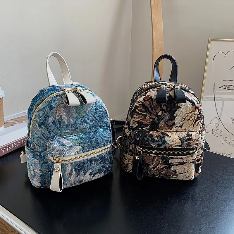 Cute Oil Painting Flowers Fashion Luxury Designer Small Backpack for Women 2021 Summer Trendy Girls Students School Back Packs 
Cute Oil Painting Flowers Fashion Luxury Designer Small Backpack for Women 2021 Summer Trendy Girls Students School Back Packs