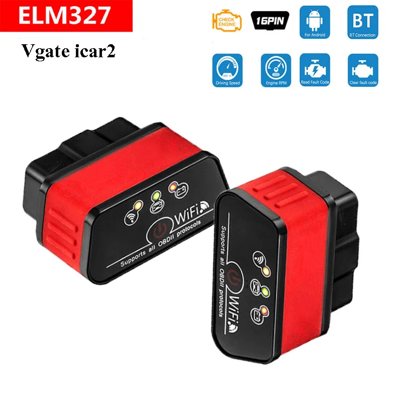 Диагностический сканер OBD2 icar2 ELM327 Wi-Fi для IOS Android Peugeot 206 307 308 208 207 407 508 301 интерфейс
