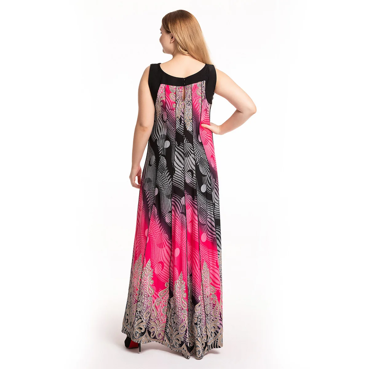 2021 Sexy Beach Wear Large Size Print Sleeveless Temperament Slim Plus Fat Ice Silk Dress Long Skirt Spring And Summer
2021 Sexy Beach Wear Large Size Print Sleeveless Temperament Slim Plus Fat Ice Silk Dress Long Skirt Spring And Summer