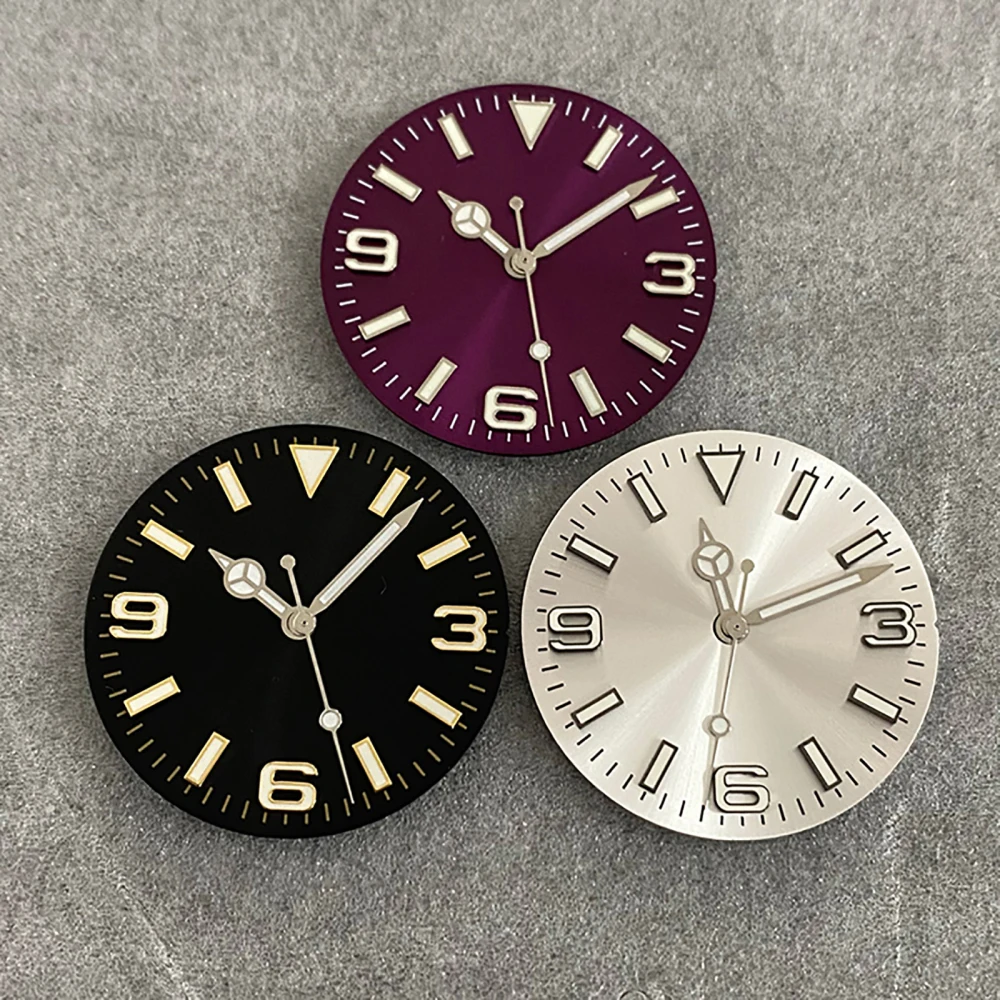 Sun Pattern 369 Strip Nail Dial+Hand Green Luminous 28.5MM for NH35/36/4R/7S Movement
Sun Pattern 369 Strip Nail Dial+Hand Green Luminous 28.5MM for NH35/36/4R/7S Movement
