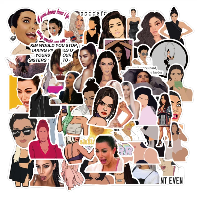 10/30/50 шт./компл. Ming star Kardashian граффити Водонепроницаемый скейтборд Дорожный