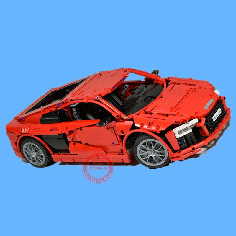 2019 новый мс серии AUDI R8 Супер гоночный автомобиль MOC-4463 техническая модель Наборы