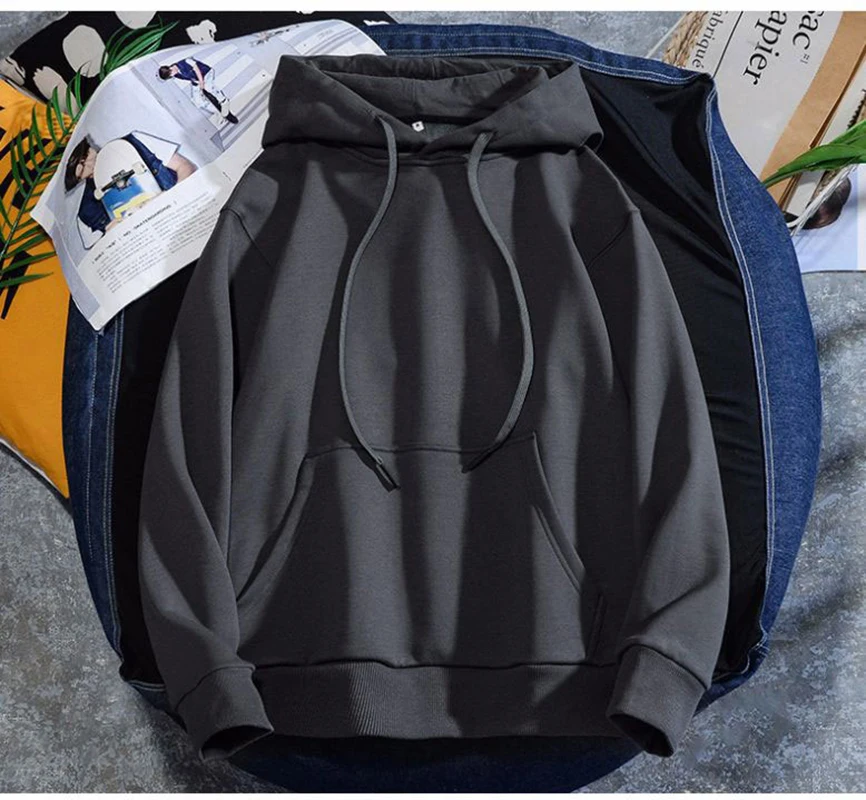 Basic solid Plush hooded men's casual autumn and winter casual large loose hooded Pullover
Basic solid Plush hooded men's casual autumn and winter casual large loose hooded Pullover