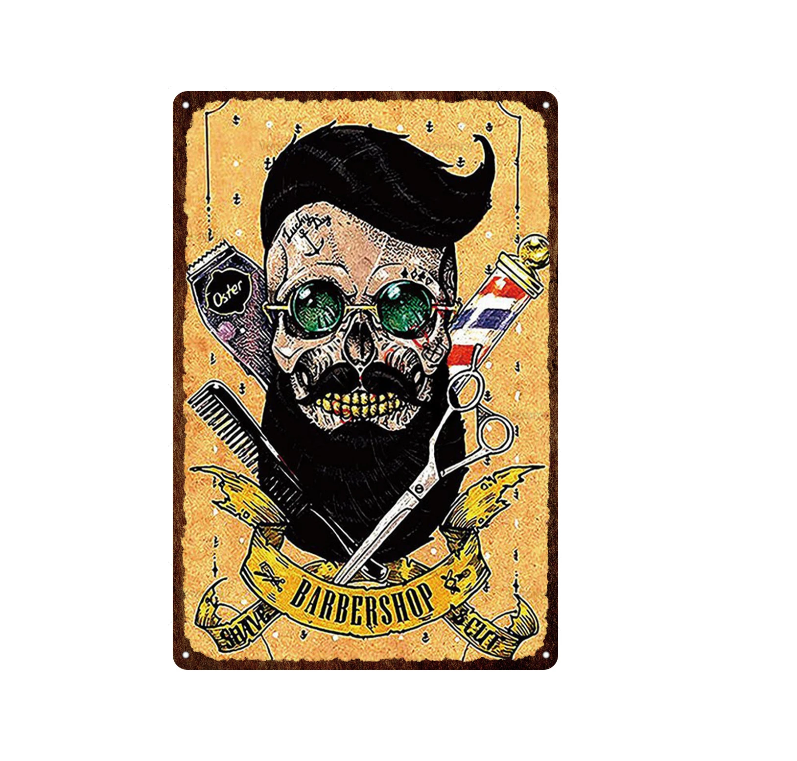 Europen Style Barbershop Barber Tools Metal Tin Sign Vintage Wall Plate Decor Barber Tattoo Store Art Print Iron Painting Plaque
Europen Style Barbershop Barber Tools Metal Tin Sign Vintage Wall Plate Decor Barber Tattoo Store Art Print Iron Painting Plaque