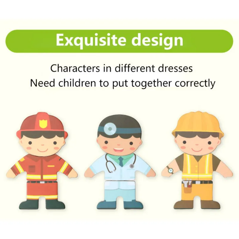 Little Bear Dressing Wooden Puzzle Three-dimensional Puzzle Building Blocks Early Childhood Educational Toys
Little Bear Dressing Wooden Puzzle Three-dimensional Puzzle Building Blocks Early Childhood Educational Toys