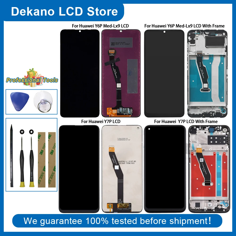 For Huawei Y6P 2020 MED-LX9 MED-LX9N MED-L29 /Y7P 2020 ART-L28 ART-L29x LCD Display Touch Screen Digitizer Assembly + Frame Tool
For Huawei Y6P 2020 MED-LX9 MED-LX9N MED-L29 /Y7P 2020 ART-L28 ART-L29x LCD Display Touch Screen Digitizer Assembly + Frame Tool