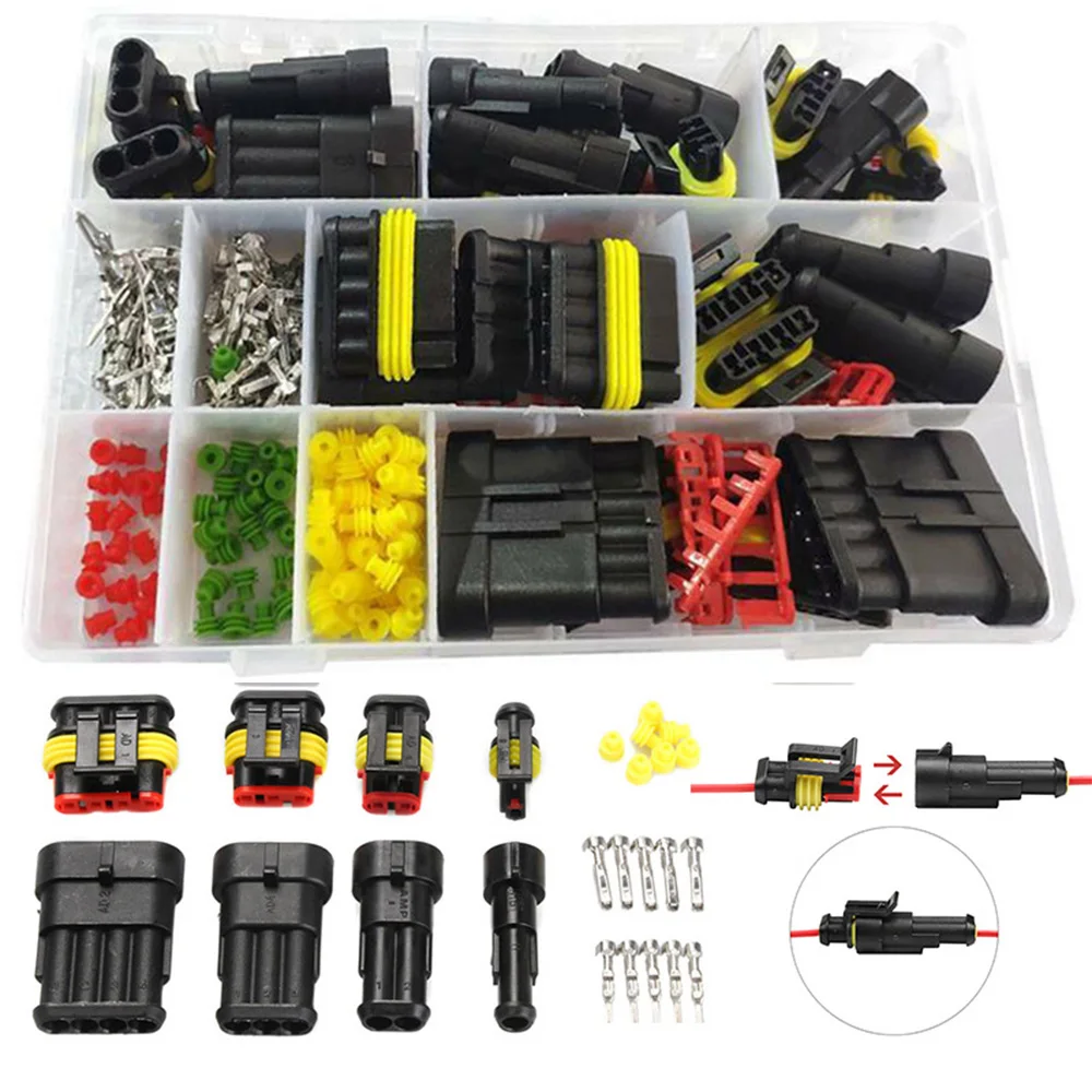 296pcs Waterproof 1/2/3/4/5/6 Pin Way Seal Quad Bike Electrical Automotive Wire Connector Plug Terminals Truck Car
296pcs Waterproof 1/2/3/4/5/6 Pin Way Seal Quad Bike Electrical Automotive Wire Connector Plug Terminals Truck Car