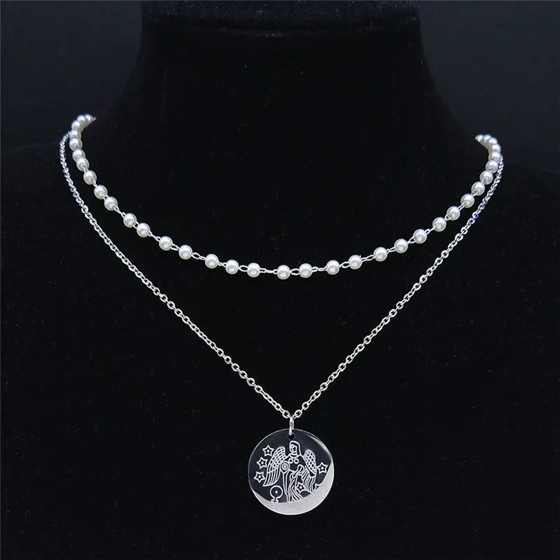 12 Constellations Stainless Steel Pearl Astrology Virgo Necklace Chain Silver Color Jewelry colgantes acero inoxiable N9206S04
12 Constellations Stainless Steel Pearl Astrology Virgo Necklace Chain Silver Color Jewelry colgantes acero inoxiable N9206S04