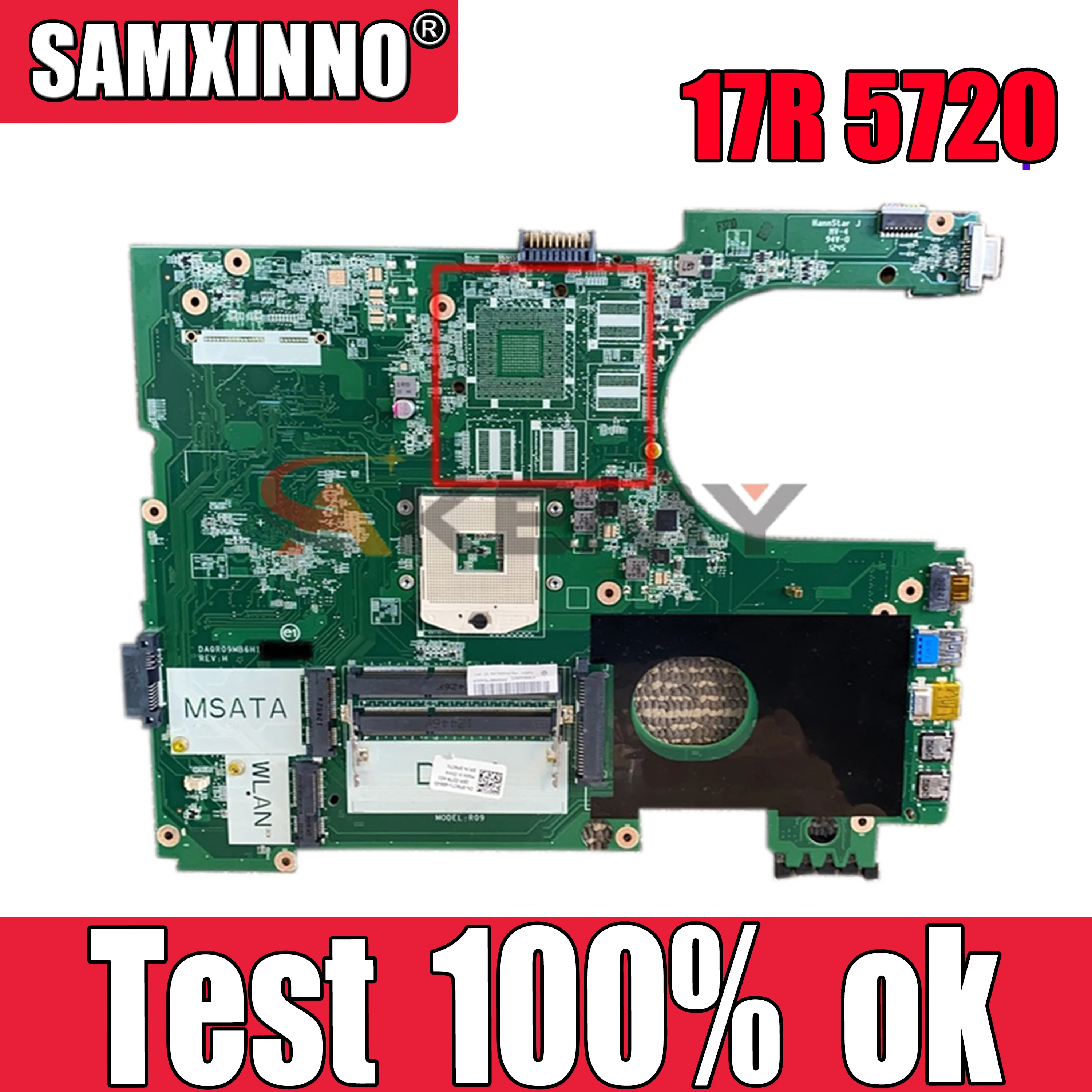 Original Laptop motherboard For DELL Inspiron 17R 5720 N7720 SLJ8C Mainboard CN-0F9C71 0F9C71 DA0R09MB6H1
Original Laptop motherboard For DELL Inspiron 17R 5720 N7720 SLJ8C Mainboard CN-0F9C71 0F9C71 DA0R09MB6H1