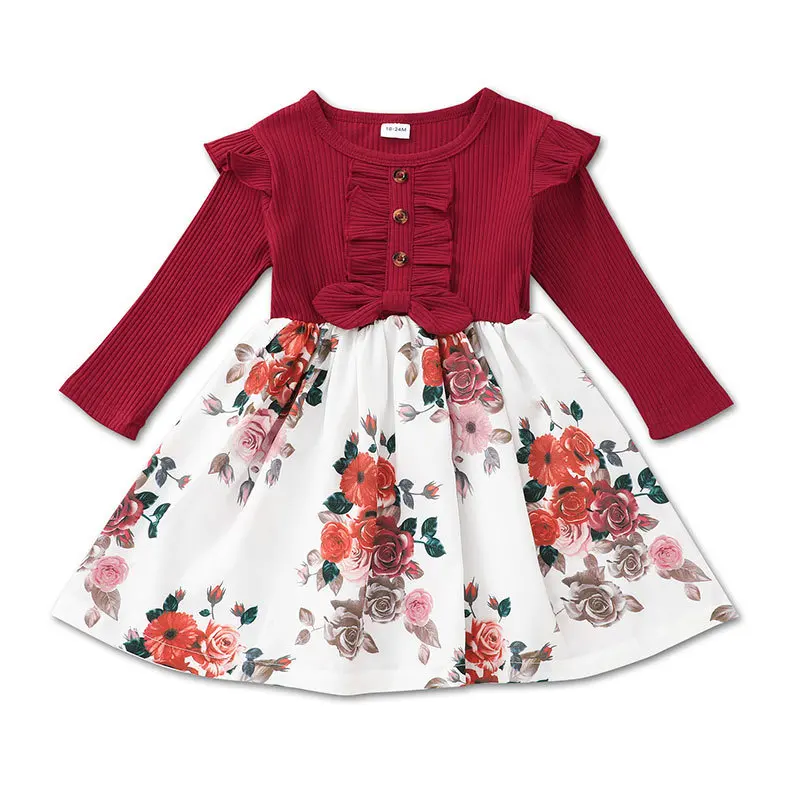Autumn Winter 2021 New Girls Dress Long Sleeve O Neck Bow Print Floral Cute Sweet Girls Baby Vestidos 18M-6T
Autumn Winter 2021 New Girls Dress Long Sleeve O Neck Bow Print Floral Cute Sweet Girls Baby Vestidos 18M-6T