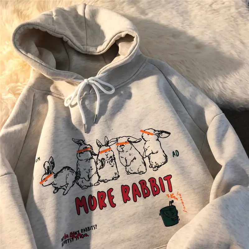 QWEEK Harajuku Hoodie Women Streetwear 2021 Fashion Korean Style Kawaii Cute Bunny Rabbit Print Hoodie Plus Velvet Sweatshirt
QWEEK Harajuku Hoodie Women Streetwear 2021 Fashion Korean Style Kawaii Cute Bunny Rabbit Print Hoodie Plus Velvet Sweatshirt