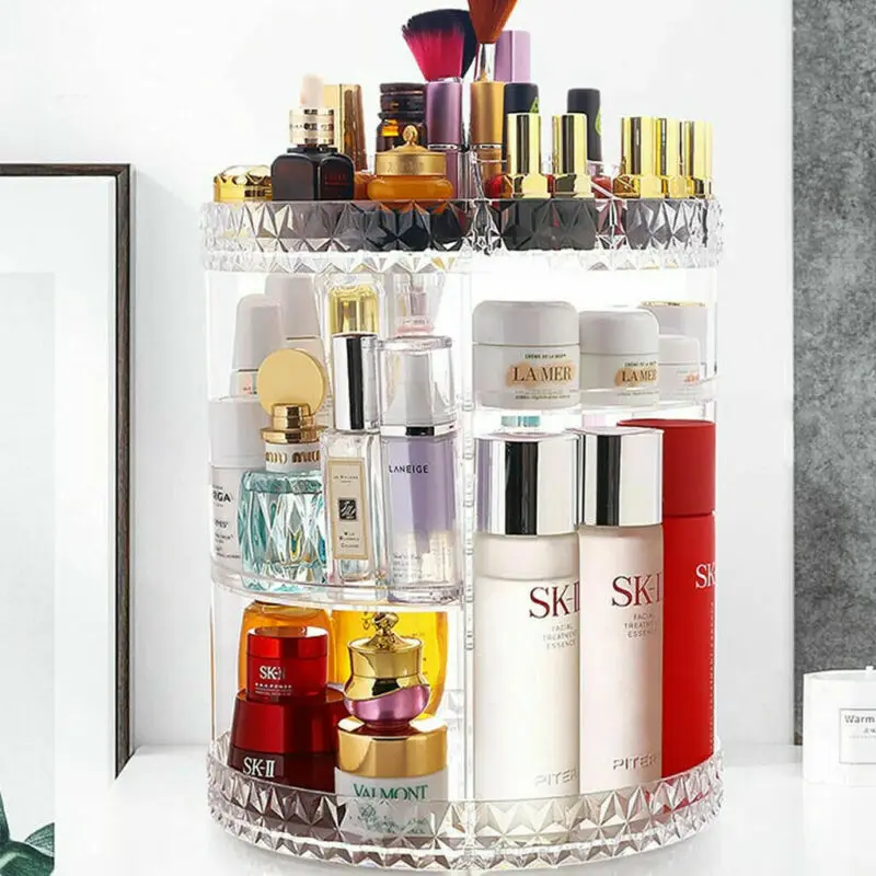 Makeup Cosmetic Rack Holder Jewelry Packaging 360 Degree Rotating Clear Acrylic Organizer Storage Box Case Jewelry Packaging
Makeup Cosmetic Rack Holder Jewelry Packaging 360 Degree Rotating Clear Acrylic Organizer Storage Box Case Jewelry Packaging