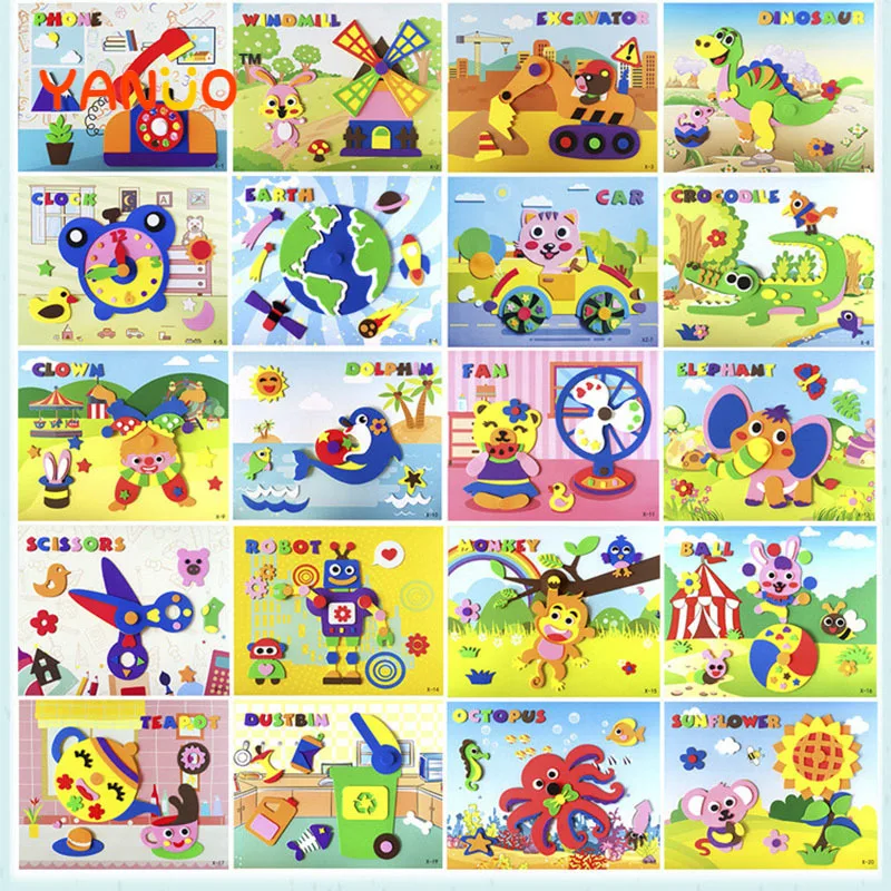 3D EVA Rotatable Diy Handcrafted Kindergarten Children's Paper Animal Toys For Boys Girls Puzzle Toys 20 Styles Sent at random
3D EVA Rotatable Diy Handcrafted Kindergarten Children's Paper Animal Toys For Boys Girls Puzzle Toys 20 Styles Sent at random