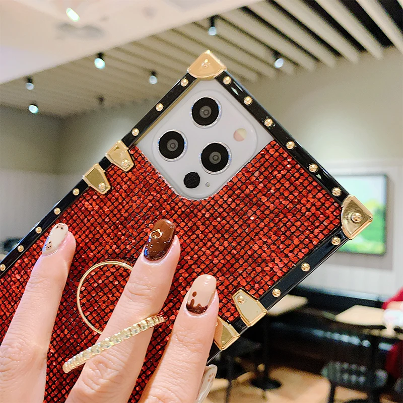 Glitter Diamond Holder Phone Case For iPhone 12 Mini 11 Pro XS Max X XR 8 7 6 Plus SE 2020 For Women Protective Hard Back Cover
Glitter Diamond Holder Phone Case For iPhone 12 Mini 11 Pro XS Max X XR 8 7 6 Plus SE 2020 For Women Protective Hard Back Cover