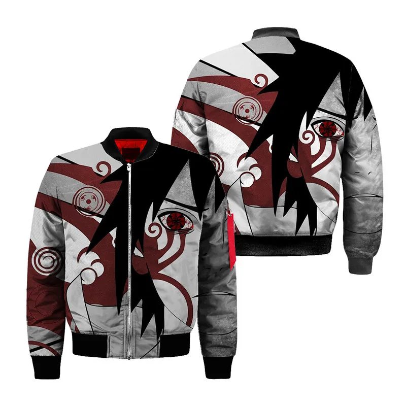 2022 New Pilot Jacket Narutos Sasuke Graphic Bomber Jacket Men Streetwear Casual 3D Windproof Warm Thick Coat For Men's 
2022 New Pilot Jacket Narutos Sasuke Graphic Bomber Jacket Men Streetwear Casual 3D Windproof Warm Thick Coat For Men's