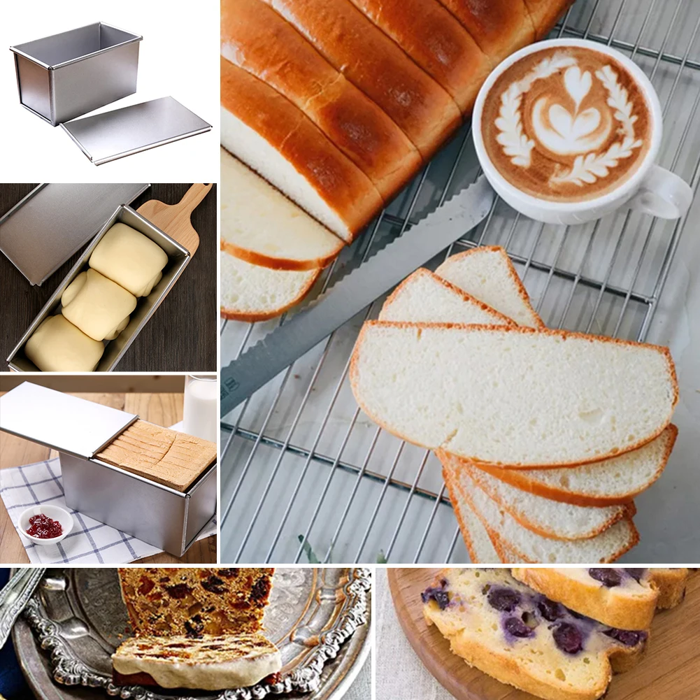 Non-stick Rectangular Loaf Pan Aluminum Bellows Cover Toast Box Mold Bread Mold Eco-Friendly Baking Tools Cakes Dropshipping
Non-stick Rectangular Loaf Pan Aluminum Bellows Cover Toast Box Mold Bread Mold Eco-Friendly Baking Tools Cakes Dropshipping
