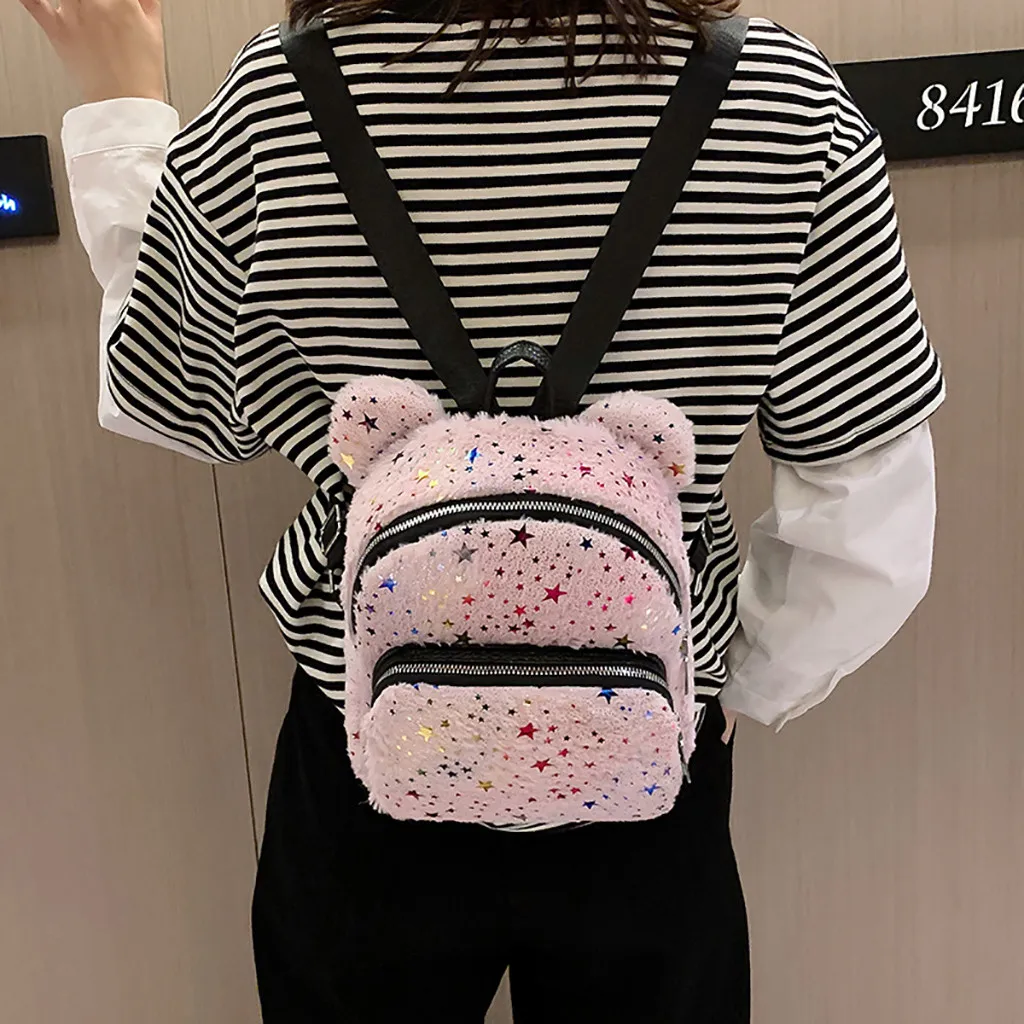 Kids Simple Cute Plush Backpack Star Student Zipper Bag Backpack Shoulder Bag Solid Students School Bag Casual
Kids Simple Cute Plush Backpack Star Student Zipper Bag Backpack Shoulder Bag Solid Students School Bag Casual