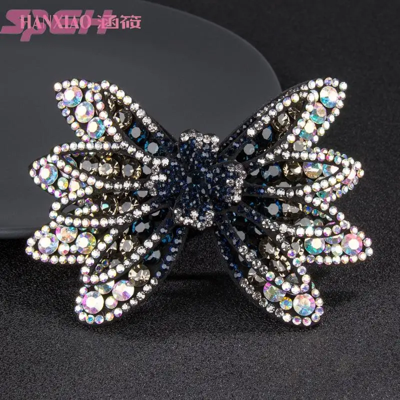 Color bow hairpin hairpin female Korea rhinestone spring clip top clip cross clip studded high-grade ponytail clip
Color bow hairpin hairpin female Korea rhinestone spring clip top clip cross clip studded high-grade ponytail clip
