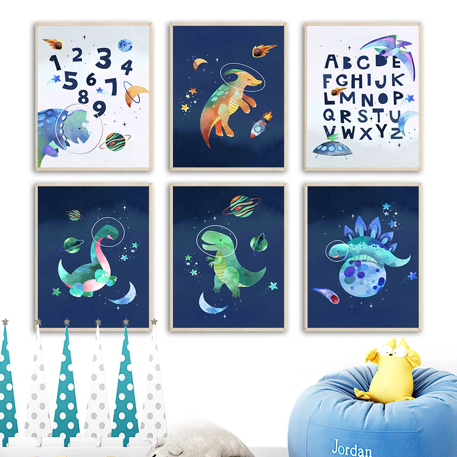Cartoon Dinosaur Tyrannosauru Space Planet Baby Wall Art Canvas Painting Nordic Posters And Prints Wall Pictures Kids Room Decor
Cartoon Dinosaur Tyrannosauru Space Planet Baby Wall Art Canvas Painting Nordic Posters And Prints Wall Pictures Kids Room Decor