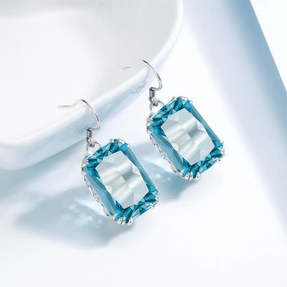 Sterling Silver Earrings For Women Vintage Aquamarine Gemstone 925 Silver Drop Earrings Handmade Fine Jewelry Brilliant Gift Hot
Sterling Silver Earrings For Women Vintage Aquamarine Gemstone 925 Silver Drop Earrings Handmade Fine Jewelry Brilliant Gift Hot