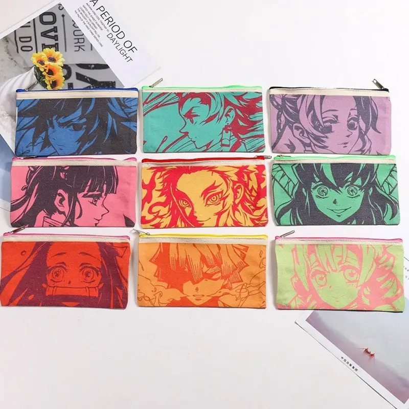 Japanese Anime Demon Slayer Kimetsu No Yaiba Pencil Case Canvas Zipper Pencil Bag Zipper Pen Storage Pouch for Student A 
Japanese Anime Demon Slayer Kimetsu No Yaiba Pencil Case Canvas Zipper Pencil Bag Zipper Pen Storage Pouch for Student A