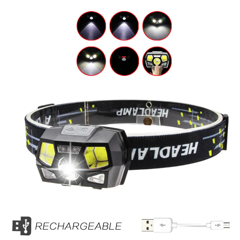 Waterproof USB Charge COB LED Headlight Headlamp Induction USB Charging Fishing Light Torch Night Running Headlights Lamp
Waterproof USB Charge COB LED Headlight Headlamp Induction USB Charging Fishing Light Torch Night Running Headlights Lamp