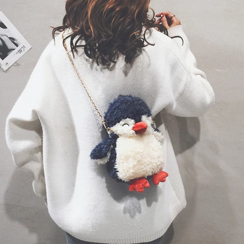 super cute plush toy cartoon funny penguin soft doll crossbody bag shoulder bag girl birthday Christmas gift 1pc 
super cute plush toy cartoon funny penguin soft doll crossbody bag shoulder bag girl birthday Christmas gift 1pc