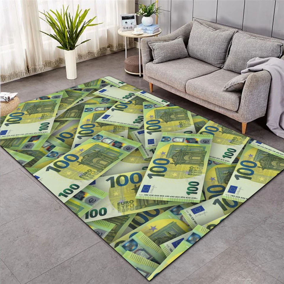 Новые Деньги Доллар 3D ковер для Гостиная коврик прикроватный прихожей детская
