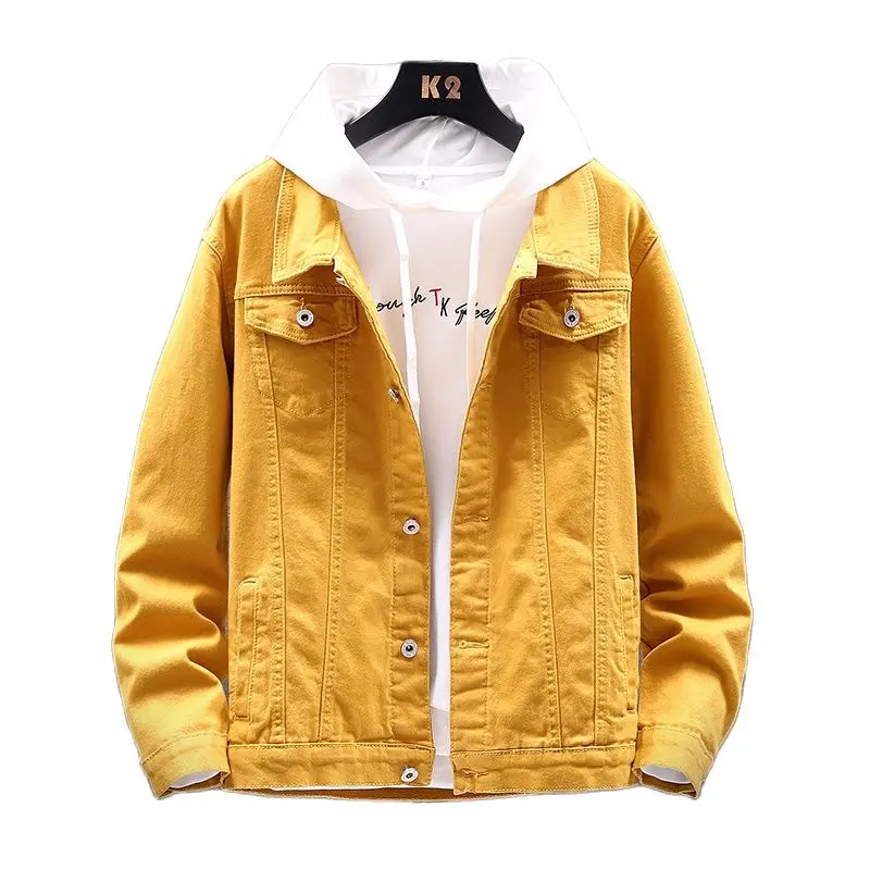 Autumn New Men Denim Jacket Youth Fashion Cotton Coat Male Slim Fit Outerwear 6 Color Options 
Autumn New Men Denim Jacket Youth Fashion Cotton Coat Male Slim Fit Outerwear 6 Color Options