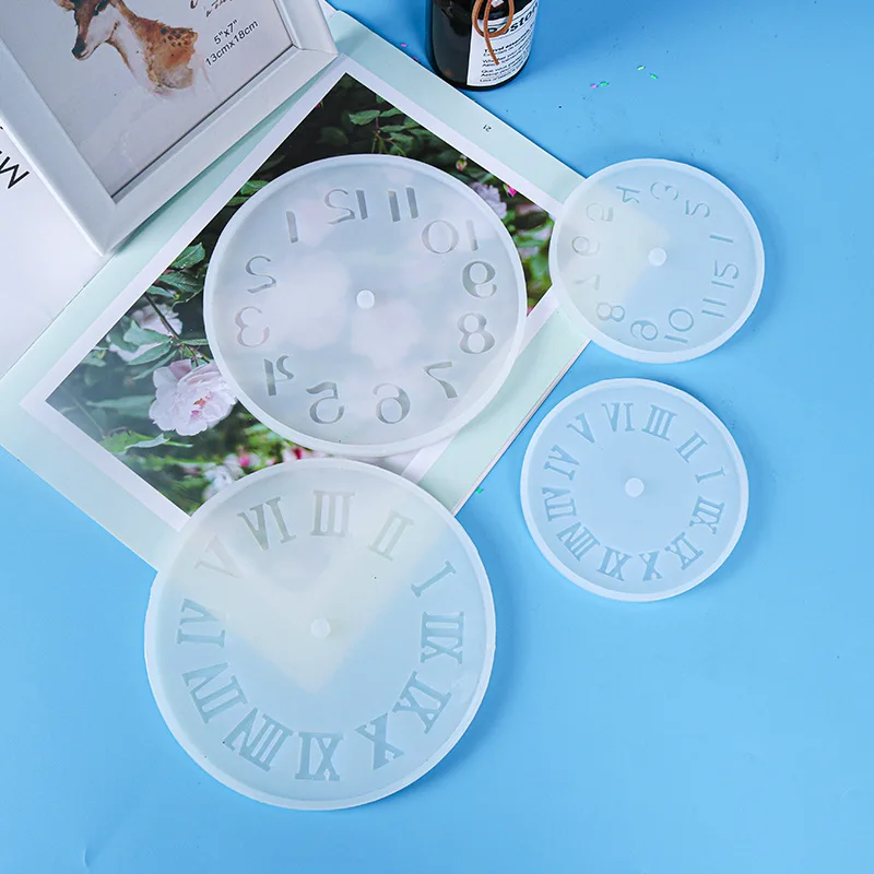 4 Types Round Clock Silicone Mold Handmade DIY English Digital Clock Epoxy Resin Mould For Jewelry Home Decorations Making Tools
4 Types Round Clock Silicone Mold Handmade DIY English Digital Clock Epoxy Resin Mould For Jewelry Home Decorations Making Tools