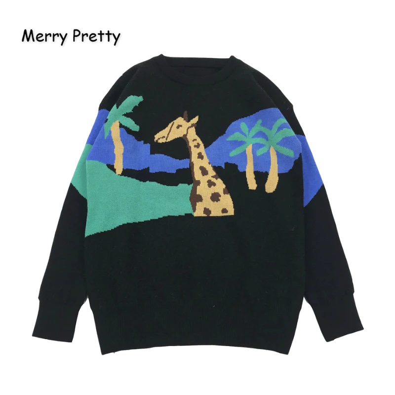 MERRY PRETTY Women's Cartoon Giraffe Embroidery Knitted Sweaters Winter Warm Long Sleeve O-Neck Harajuku Jacquard Knit Pullover
MERRY PRETTY Women's Cartoon Giraffe Embroidery Knitted Sweaters Winter Warm Long Sleeve O-Neck Harajuku Jacquard Knit Pullover