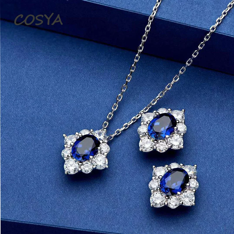 COSYA кулон ожерелье ювелирные изделия Элегантный Сапфир, Циркон 100% 925 стерлингового серебра с высоким содержанием углерода со стразами высок...
COSYA кулон ожерелье ювелирные изделия Элегантный Сапфир, Циркон 100% 925 стерлингового серебра с высоким содержанием углерода со стразами высок...