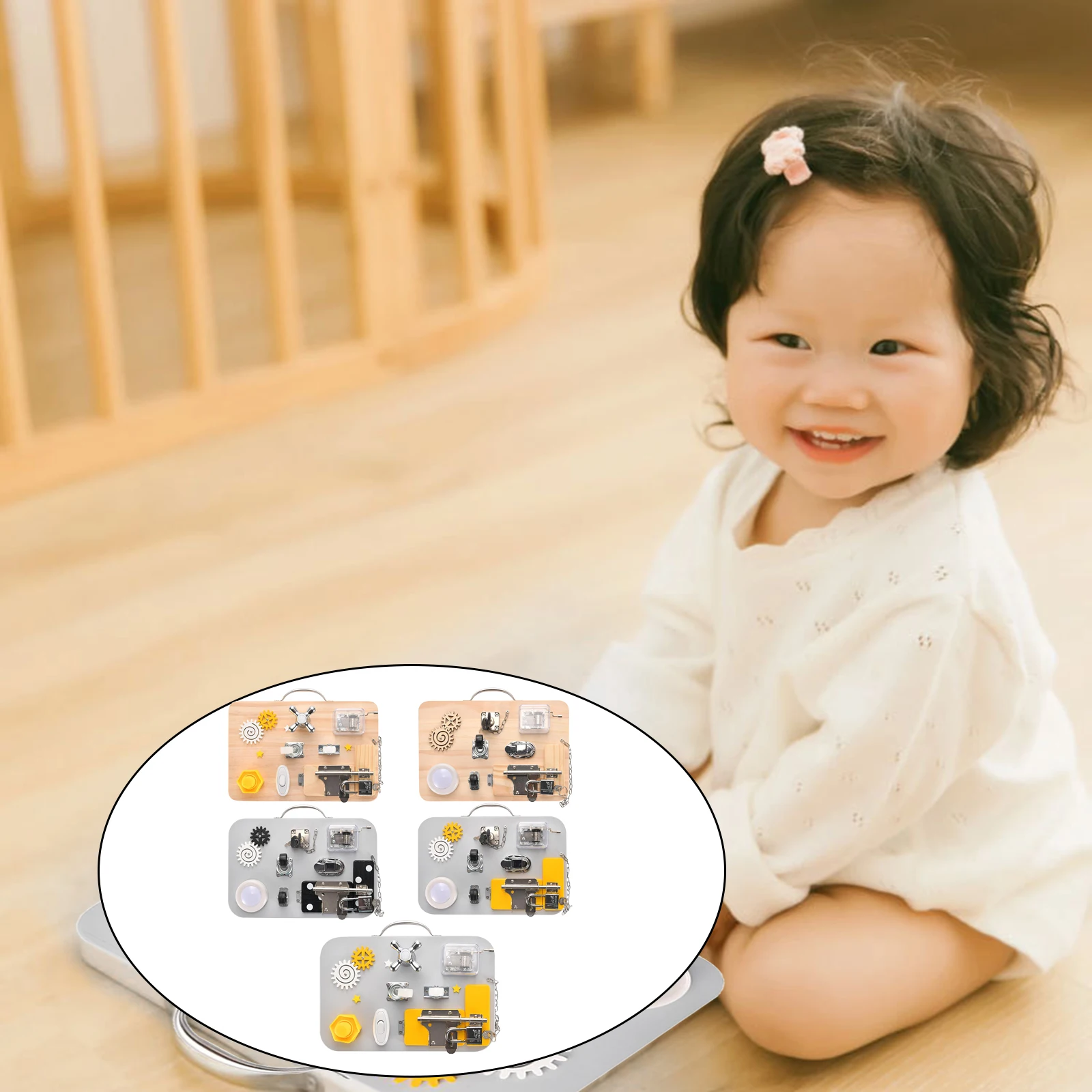 Montessori Busy Board for Toddlers Lock and Latch Training Educational Sensory Board Motor Skills Basic Skills Sensory Board
Montessori Busy Board for Toddlers Lock and Latch Training Educational Sensory Board Motor Skills Basic Skills Sensory Board