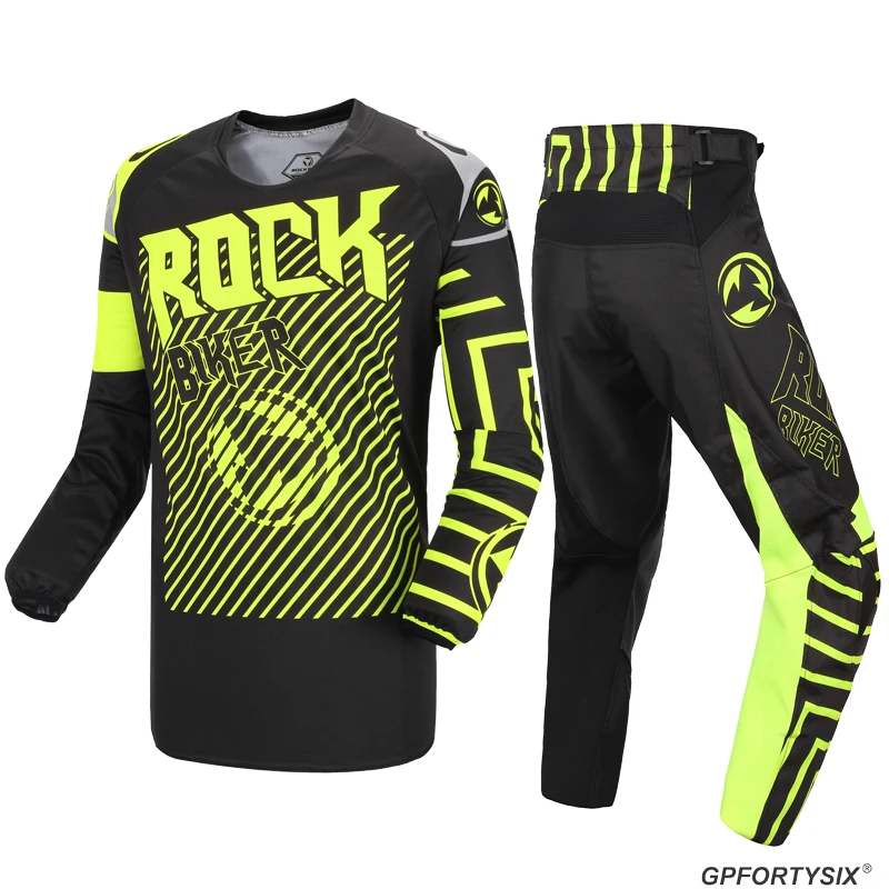 Новинка одежда для мотокросса ROCK BIKER Джерси и брюки BMX DH MX мотоциклетный костюм