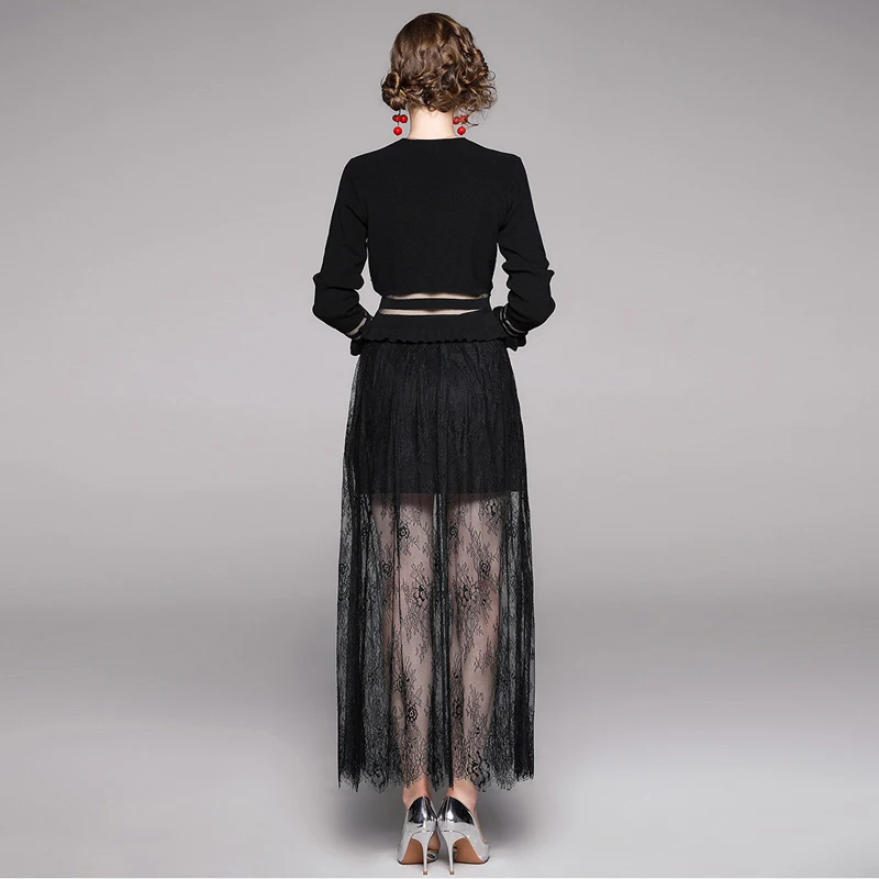 Simgent Knitting Cotton Dress Women Long Sleeve Autumn Winter V-Neck Patchwork Lace Maxi Dress Vestidos SG08131
Simgent Knitting Cotton Dress Women Long Sleeve Autumn Winter V-Neck Patchwork Lace Maxi Dress Vestidos SG08131