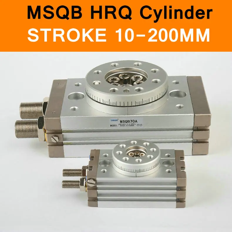 

MSQB HRQ SMC Type Rotary Cylinder Stroke 10-200mm Table Oscillating Cylinders 180 Degree Turn R with A without Hydraulic Buffer