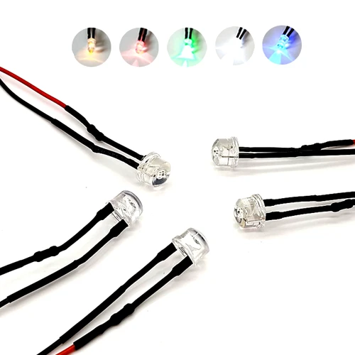 50Pcs 3V 5V 6V 9V 12V 24V 36V 48V 110V 220V Straw Hat Head Clear 8mm LED With 20cm Red&Black Wire, White Red Blue Green Yellow
50Pcs 3V 5V 6V 9V 12V 24V 36V 48V 110V 220V Straw Hat Head Clear 8mm LED With 20cm Red&Black Wire, White Red Blue Green Yellow