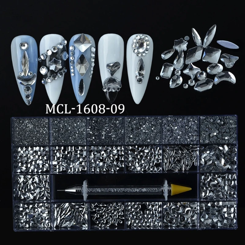 Nail Rhinestones Crystals Gems Jewels Multi Shapes Flat Back Diamond with for DIY Art Supplies Decoration Clothes Shoes 
Nail Rhinestones Crystals Gems Jewels Multi Shapes Flat Back Diamond with for DIY Art Supplies Decoration Clothes Shoes