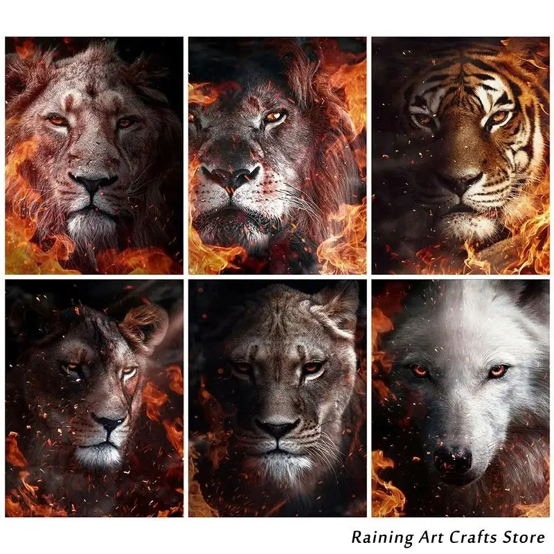 5D Diy Diamond Painting Tiger Lion Cross Stitch Kits Full Drill Rhinestone Embroidery Animals Mosaic Picture Handmade Home Decor
5D Diy Diamond Painting Tiger Lion Cross Stitch Kits Full Drill Rhinestone Embroidery Animals Mosaic Picture Handmade Home Decor
