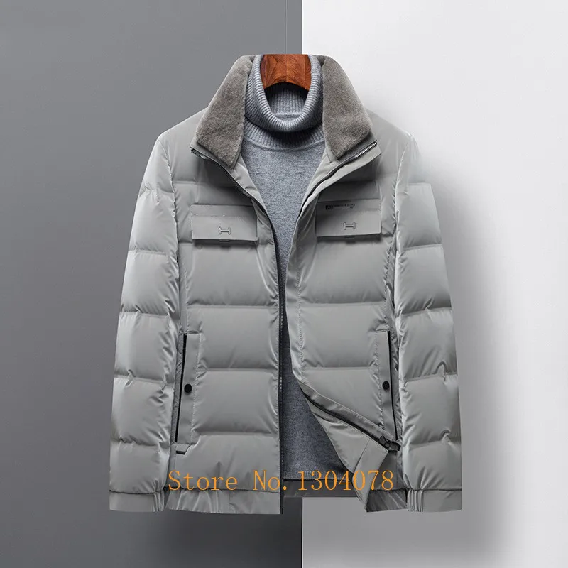 High Quality Woolen Collar Winter Jackets for Husband/Father 90% White Duck Down Coats Warm Windproof Fur Collar Parkas Male
High Quality Woolen Collar Winter Jackets for Husband/Father 90% White Duck Down Coats Warm Windproof Fur Collar Parkas Male