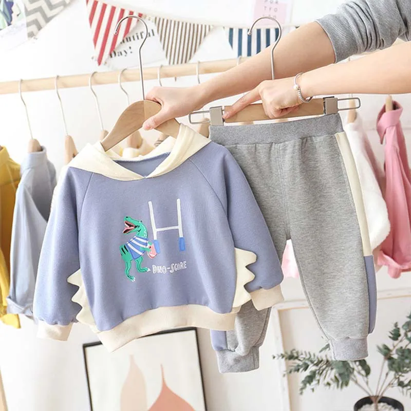 Children Hooded Casual Set Cartoon Dinosaur Top Spliced Pants 2pcs Kid Comfortable Trendy Clothes Baby Boy Spring Autumn Outfit
Children Hooded Casual Set Cartoon Dinosaur Top Spliced Pants 2pcs Kid Comfortable Trendy Clothes Baby Boy Spring Autumn Outfit