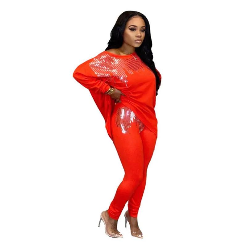 Autumn Two Piece Set Women Long Sleeve Sequins Top and Pants Sets Sexy Outfits for Woman Leggings Outfits Wholesale Dropshipping
Autumn Two Piece Set Women Long Sleeve Sequins Top and Pants Sets Sexy Outfits for Woman Leggings Outfits Wholesale Dropshipping