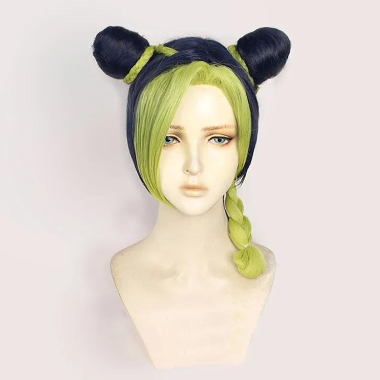 JoJo's Bizarre Adventure Jolyne Cujoh Kujo Cosplay Wig Golden Wind Blue Green Buns Braids JoJo no Kimyou na Bouken Hair Wigs
JoJo's Bizarre Adventure Jolyne Cujoh Kujo Cosplay Wig Golden Wind Blue Green Buns Braids JoJo no Kimyou na Bouken Hair Wigs