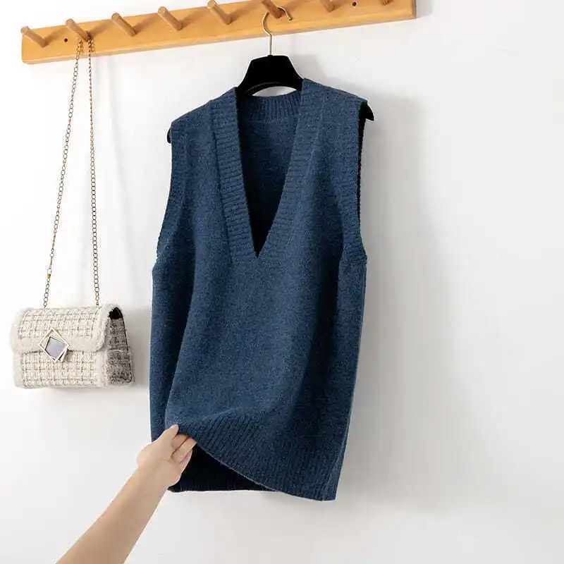 MORI Series Waistcoat WOMEN'S Top Korean-style Autumn and Winter Outdoor Sweater V-neck Jacquard Knit Woman Vest
MORI Series Waistcoat WOMEN'S Top Korean-style Autumn and Winter Outdoor Sweater V-neck Jacquard Knit Woman Vest